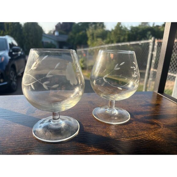 *VINTAGE* 2 PRINCESS HOUSE HERITAGE BRANDY GLASSES / SNIFTERS - Picture 2 of 7
